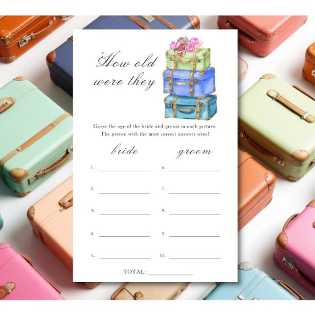 Lámina Travel bridal shower How old were they game (Subido por el creador)