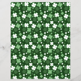 Lámina Trébol verde, papel de scrapbook del Día de San Pa