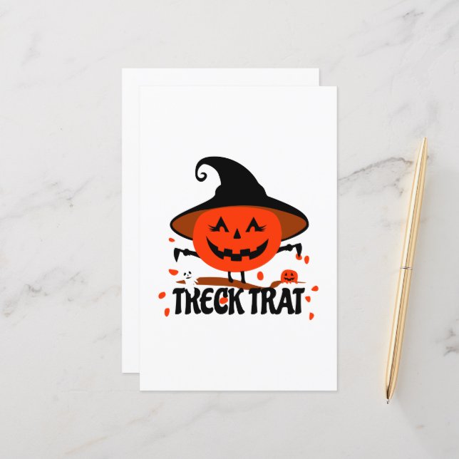 Lámina Treck Trat Pumpkin Sonriente (Anverso/Reverso In Situ)