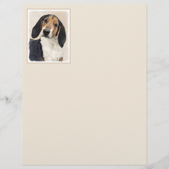 Lámina Treeing Walker Coonhound Painting - Arte original (Anverso)