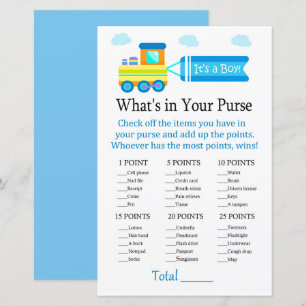 Lámina Tren de juguetes ¿Qué hay en tu juego de bolsos?