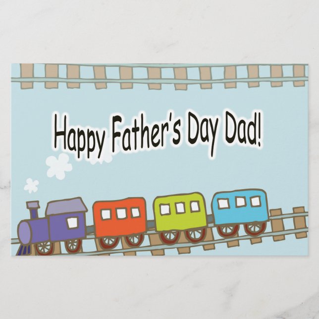 Lámina Tren del Día del Padre Feliz (Anverso)