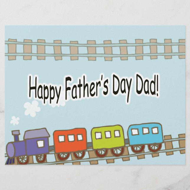 Lámina Tren del Día Feliz del Padre (Anverso)