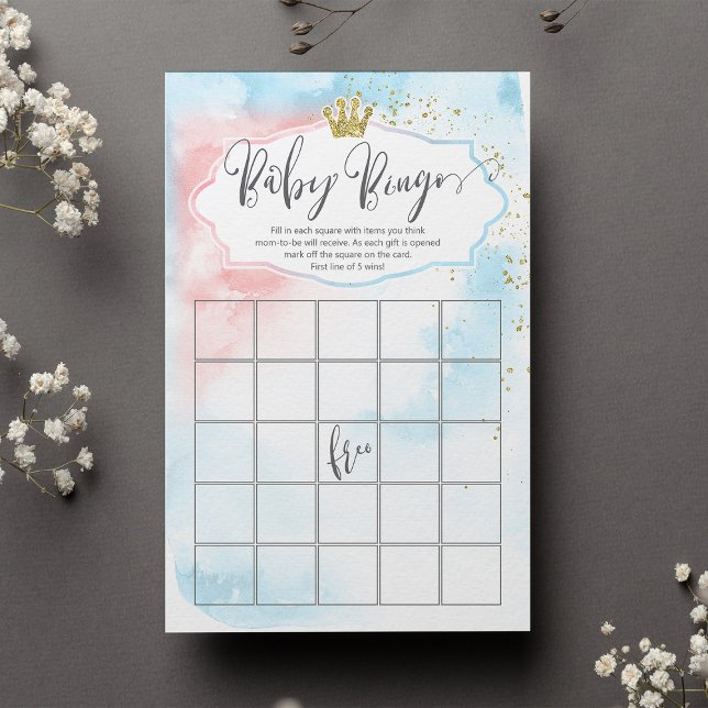 Lámina Trendy Baby Bingo | Juego de Baby Shower para reve (Subido por el creador)