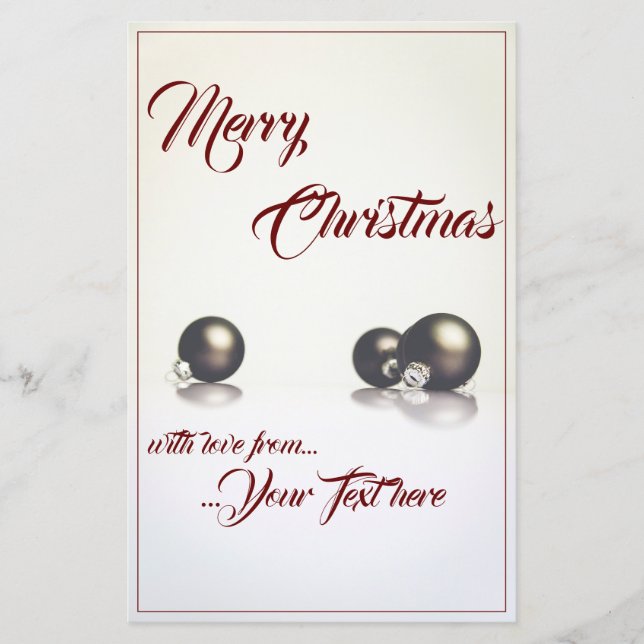 Lámina Tres bolas de navidad delante del fondo de la luz (Anverso)