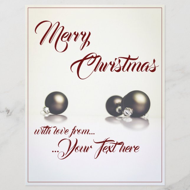 Lámina Tres bolas de navidad delante del fondo de la luz (Anverso)