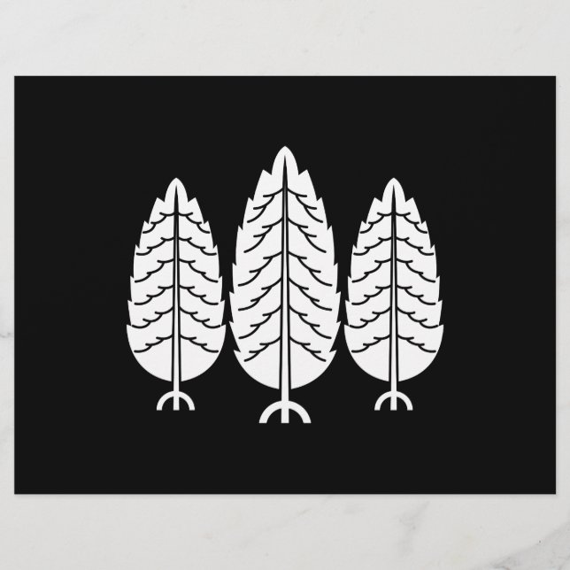 Lámina Tres cedros japoneses (Anverso)