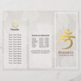 Lámina Tri-Fold Yoga Studio Brochures Root Chakra Mantra