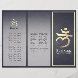 Lámina Tri-Fold Yoga Studio Brochures Root Chakra Mantra