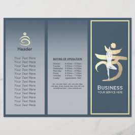 Lámina Tri-Fold Yoga Studio Brochures Root Chakra Mantra