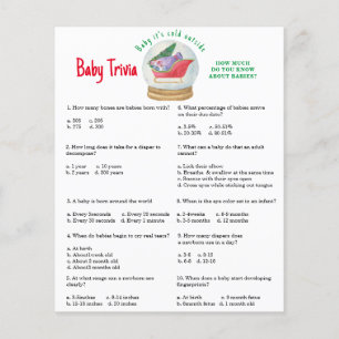 Lámina Trineo de Santa - Trivia para Bebé   Juego de Baby