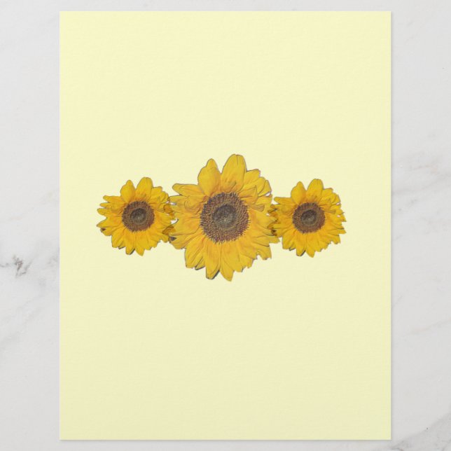 Lámina trío de girasol (Anverso)