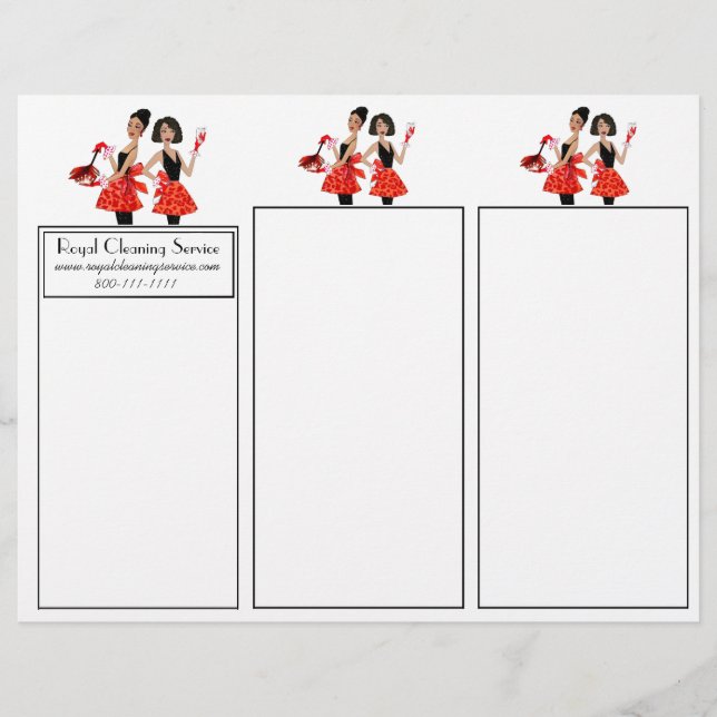 Lámina Trípticos de limpieza de casas (Anverso)