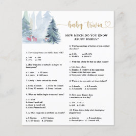 Lámina Trivia de bebé de invierno | Juego de baby shower