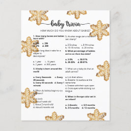 Lámina Trivia de bebé de invierno | Juego de baby shower