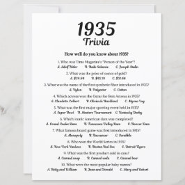 Lámina Trivia Game 1935