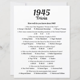 Lámina Trivia Game 1945