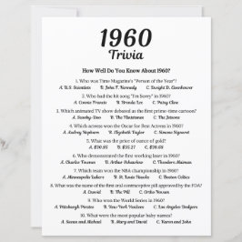 Lámina Trivia Game 1960