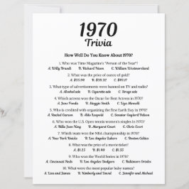 Lámina Trivia Game 1970