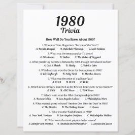 Lámina Trivia Game 1980
