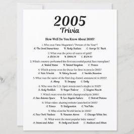Lámina Trivia Game 2005