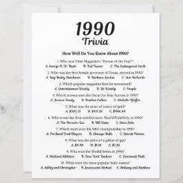 Lámina Trivia Game de 1990