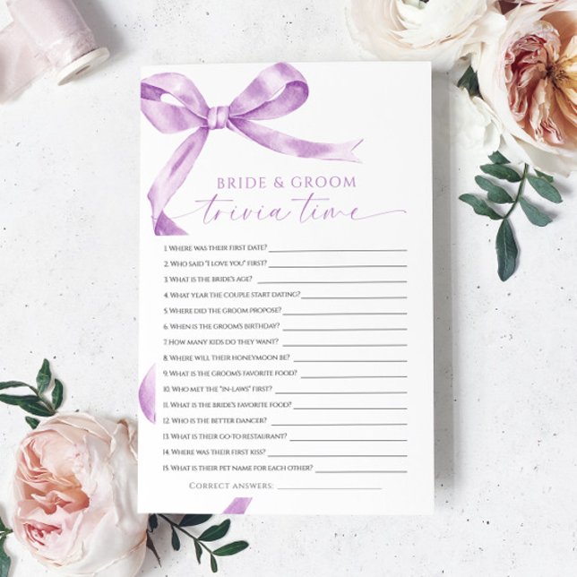 Lámina Trivia Game For Bride Y Groom (Subido por el creador)