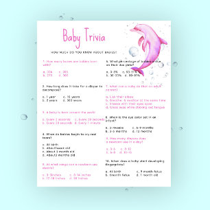 Lámina Trivia Náutica del Bebé   Juego Baby Shower