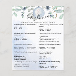 Lámina Trivia para bebé de nieve en invierno | Juego Baby