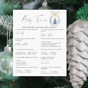 Lámina Trivia para bebé de nieve en invierno   Juego Baby