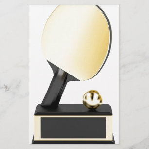 Lámina Trofeo de tenis de mesa de oro