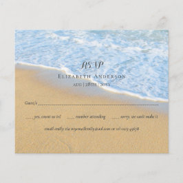 Lámina Tropical Beach Initials Sand Wedding RSVP