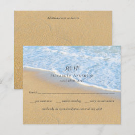Lámina Tropical Beach Initials Sand Wedding RSVP