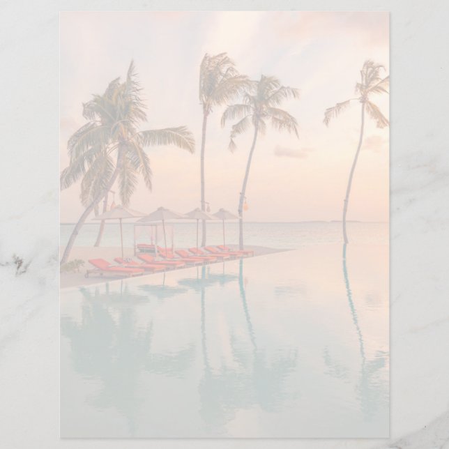 Lámina Tropical Beaches | Maldives Tropical Beach & Pool (Anverso)