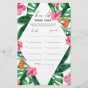 Lámina Tropical - ¿Cuántos años tenían los juegos de novi