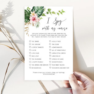 Lámina Tropical espía con mi juego de boda de cámara