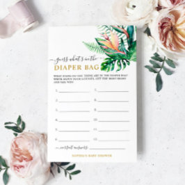 Lámina Tropical Lo Que Está En El Juego De Ducha De La Bo