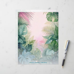 Lámina Tropical – Papelería elegante de doble cara