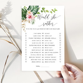 Lámina Tropical ¿Prefiere un juego de ducha de novia?