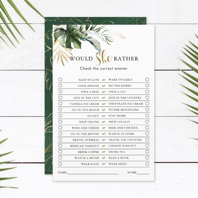 Lámina Tropical Prefiere Un Juego De Ducha De Novias (Subido por el creador)