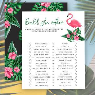 Lámina Tropical - ¿Qué preferiría? - juego de baby shower