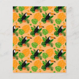 Lámina Trópico Toucan Bird Seamless Pattern