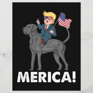 Lámina Trump Merica Gran perro norteamericano cuarto