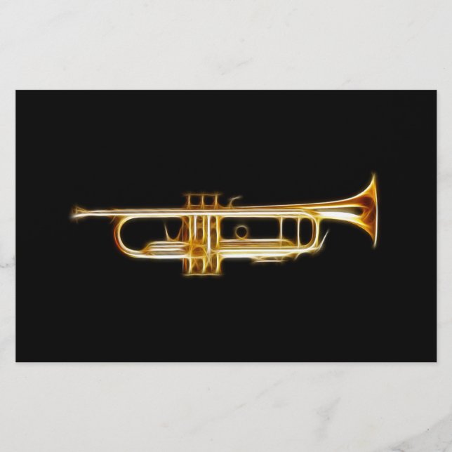 Lámina Trumpet Brass Horn Wind Instrumento musical (Anverso)