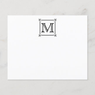 Lámina Tu carta. Monograma personalizado. Blanco y negro