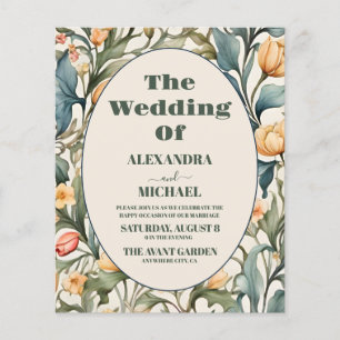 Lámina Tulipanes al Acuarela Presupuesto Boda William Mor