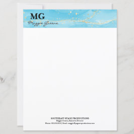 Lámina Turquoise Dreams Custom Stationery Paper
