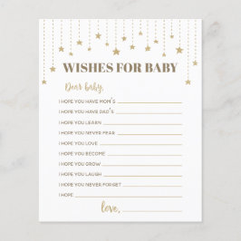 Lámina Twinkle dorado Pequeños deseos de ducha de estrell