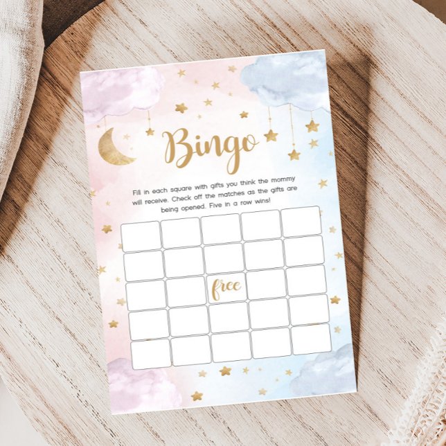 Lámina Twinkle Little Star Gender Reveal Bingo Game (Twinkle Little Star Gender Reveal Game )