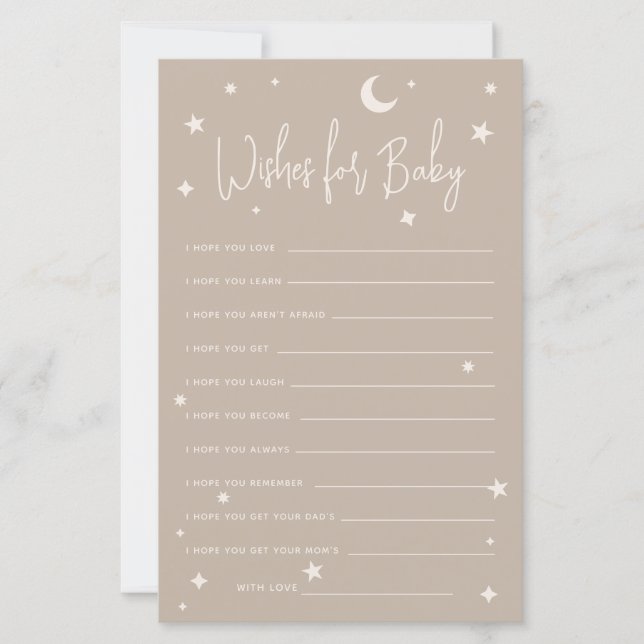 Lámina Twinkle Twinkle Little Star Wishes For Baby Flayer (Anverso)